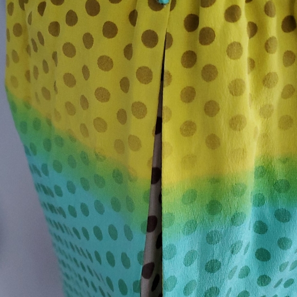 Anthro polkadot pockets midi bow retro dress - Picture 3 of 8